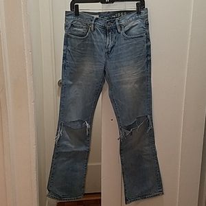 Gap jeans with knees cut out